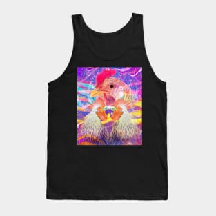 EDM Trippy Chicken Rave Tank Top